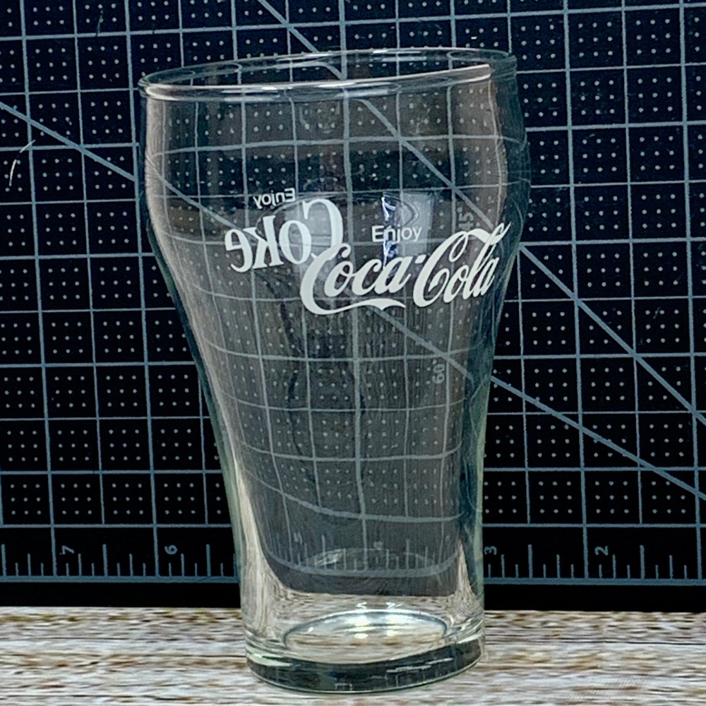 Enjoy Coke Coca-Cola‎ Glass Small Clear Soda Advertising Collectible Drinkware